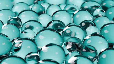 Abstract bubbles animation. Transparent glossy spheres or balls Stock Footage 280214461