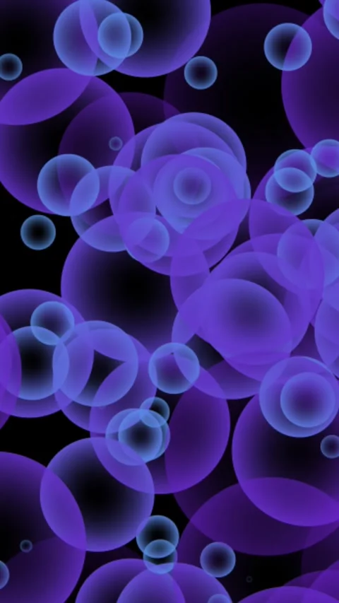 Abstract bubbles background. Purple sphere pattern. 4K Vertical video. Stock Footage 264169199