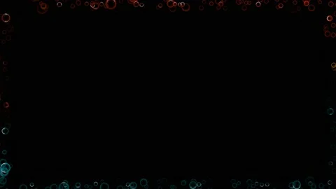 Abstract bubbles border red and blue glow energy with bubble ball light movin Stock Footage 212538829