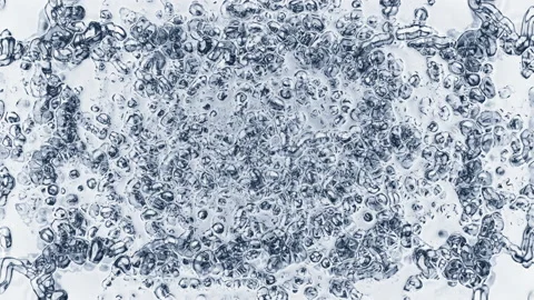 Abstract bubbles burst Stock Footage 135325176