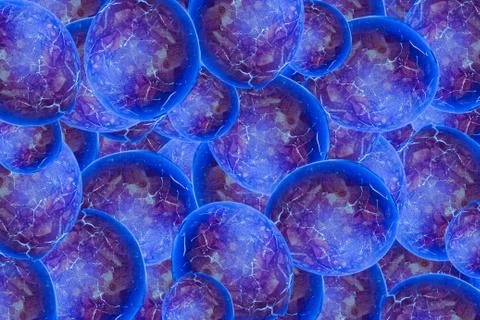 Abstract bubbles, cells under a microscope Stock Photos