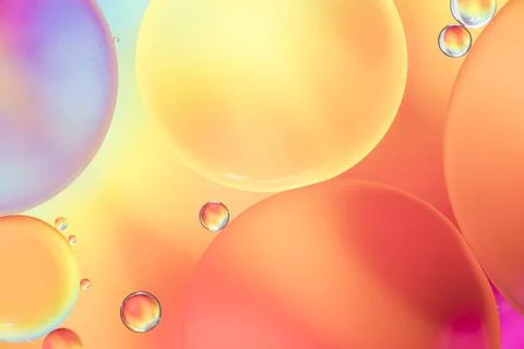 Abstract bubbles colorful blurred background. High quality beautiful photo .. Stock Photos