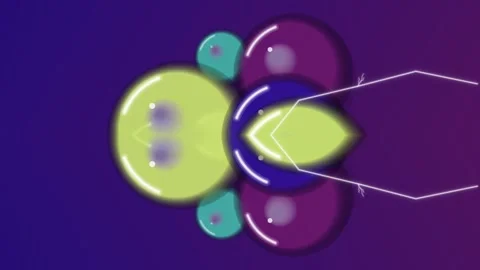 Abstract Bubbles Composition on Gradient Background Stock Footage 330154945
