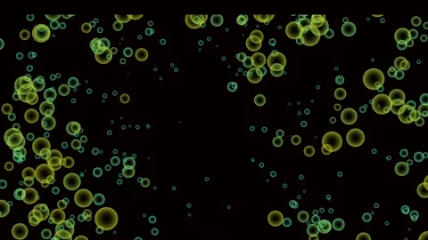 Abstract bubbles floating and glowing effect. Stock Footage 332089676
