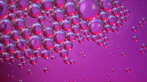 Abstract bubbles floating background. Liquid purple abstract backdrop Stock Footage 347735609