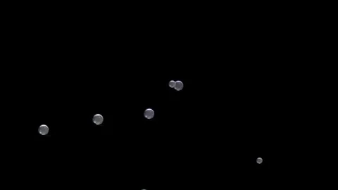 Abstract Bubbles Floating On Black Background. Bubbles rising up slow motion 4K. Stock Footage 278297205