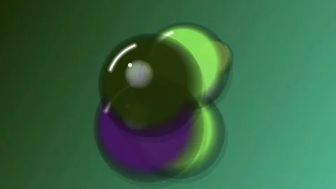 Abstract bubbles with green and purple color gradient Stock Footage 331357864