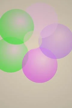 Abstract Bubbles in Pastel Colors Stock Photos