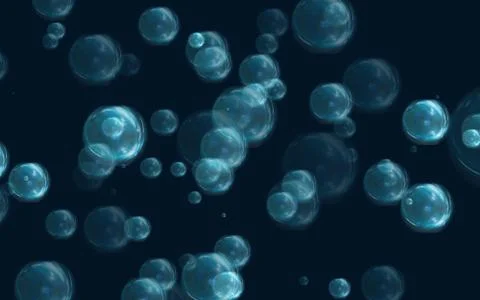 Abstract bubbles pattern background illustration.Bubble in water. Stock Illustration