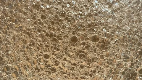 Abstract bubbles popping and bubbling mixture of oil and water background Stock Footage 240733696