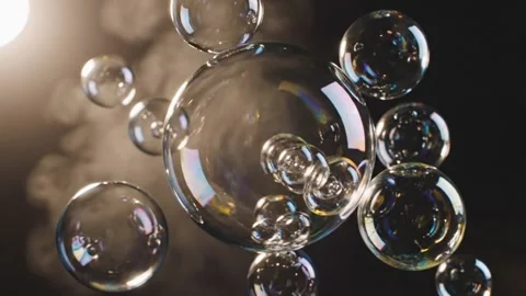 Abstract Bubbles with Smoke Effect Stock Footage 324807469