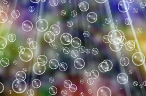Abstract bubbles texture and colorful background Stock-Illustration