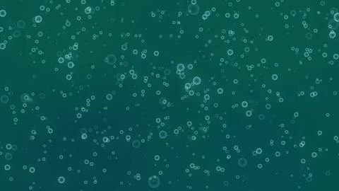 Abstract bubbles on a turquoise background 4k. 3d Render. Motion design bubbles Illustrazione stock