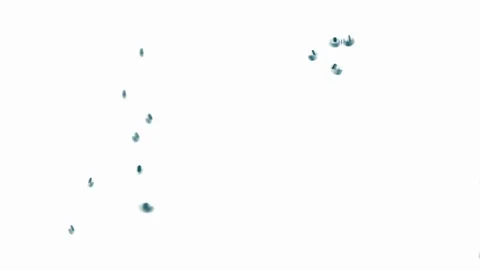 Abstract bubbles under water. Silhouette, white isolated background Stock Footage 106519265