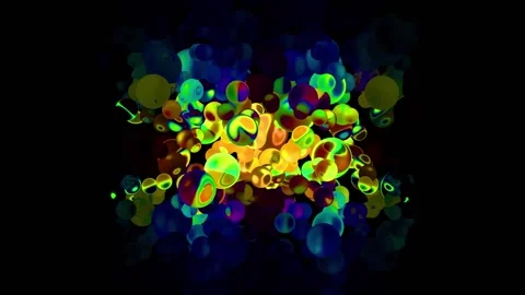 Abstract Bubbles Vibrant Background Digital Rendering 스톡 동영상 158489379