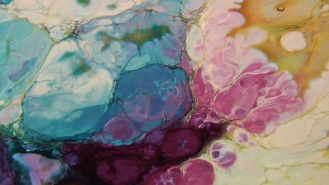 Abstract Bubbling Arty Pattern Liquid Paint Texture 20 Stock Footage 108568481