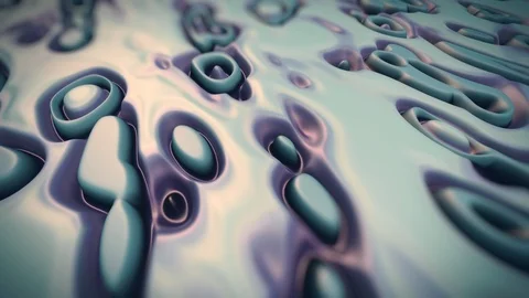 Abstract bubbling liquid 3d surface - 4K loop-able Stock Footage 113759296