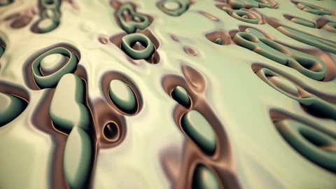 Abstract bubbling liquid 3d surface - 4K loop-able Stock Footage 113759672