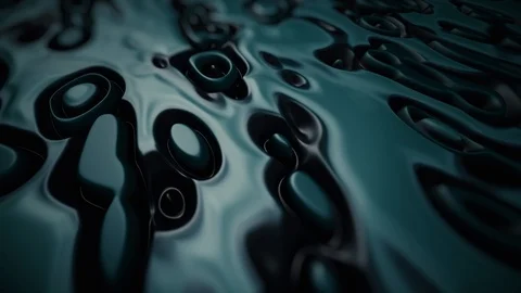 Abstract bubbling liquid 3d surface - 4K loop-able Stock Footage 113759882