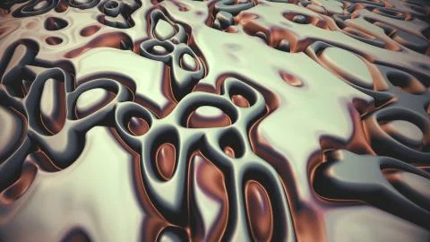 Abstract bubbling liquid 3d surface Illustrazione stock