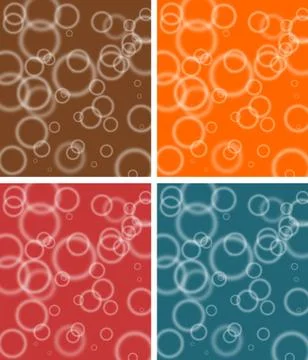 Abstract bubbly pattern in brown, red, orange and blue Illustrazione stock