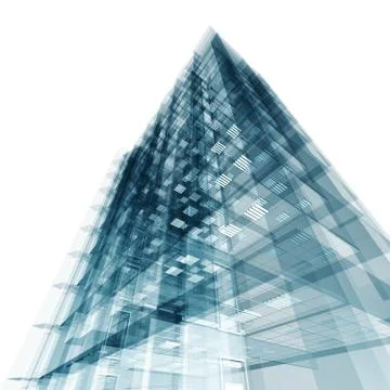 Abstract building 3d rendering Ilustración de archivo