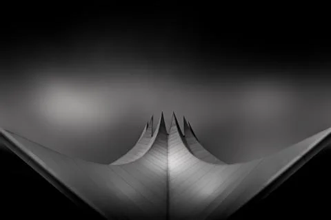 Abstract building background in black and white Stock Photos
