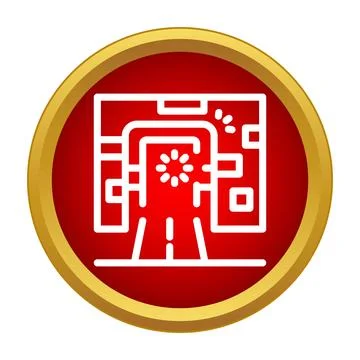 Abstract building entrance loading progress icon design Stock Illustration