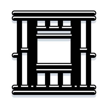 Abstract building facade architecture creating symmetric geometric shapes Stock Illustration