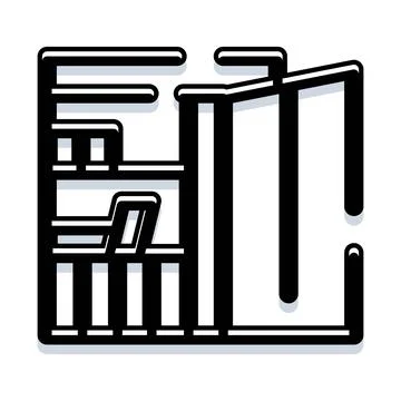 Abstract building facade architecture featuring geometric pattern Stock Illustration