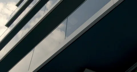 Abstract of Building Glass with Clouds Stock Footage 115454898