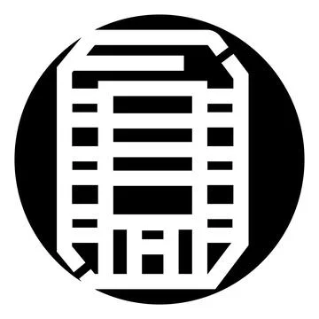 Abstract building icon inside black circle design Ilustración de archivo