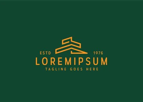 Abstract building logo design. Vector illustration of architectural building  Stock Illustration