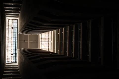 Abstract Building in low light Stock Photos