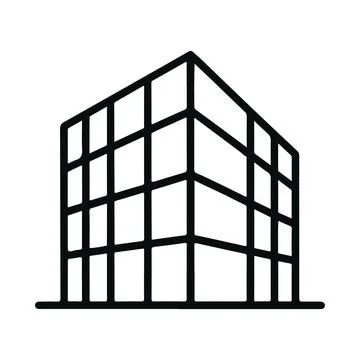 Abstract Building Outline Icon Stock Illustration