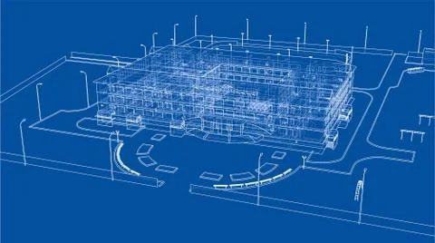 Abstract building. Vector Ilustración de archivo