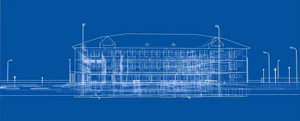 Abstract building. Vector Ilustración de archivo