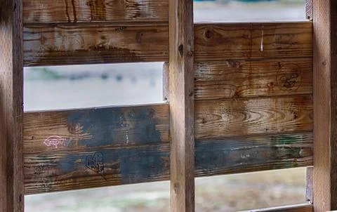 Abstract building wall interior with studs Stock Photos