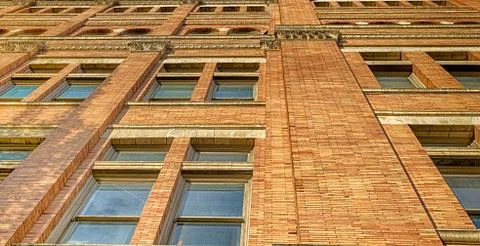 Abstract building wall with windows Foto stock