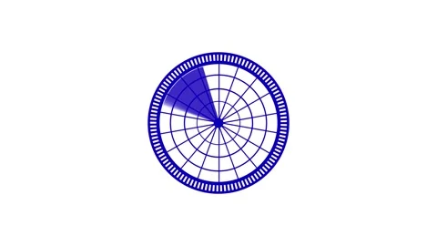 Abstract bule Rotating radar icon animation.Technology circle radar animate.. Vídeo Stock 329594976