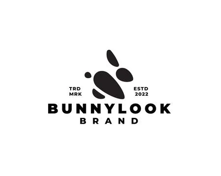Abstract bunny logo Stock Illustration