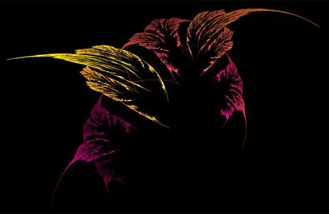 Abstract burgundy and yellow pattern on a black background, design, backgroun イラスト素材