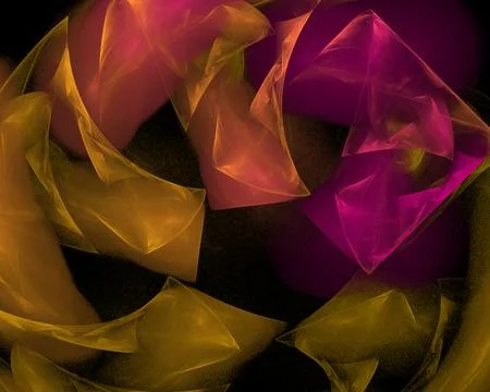 Abstract burgundy and yellow pattern on a black background, design, backgroun Stock Photos