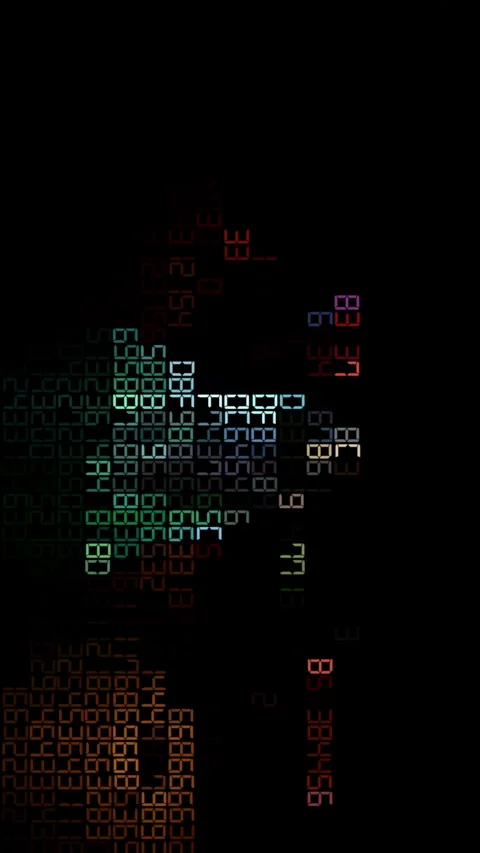 Abstract burmese alphabet technology digital background Stock Footage 346140540