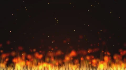 Abstract burning fire flame background with floating embers in dark cinemat.. Stock Footage 340808286