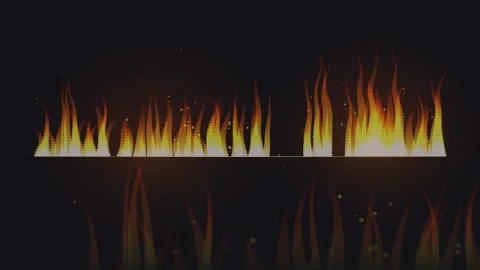 Abstract burning fire flame motion background, animation of hot wildfire in.. Stock-Footage 340808434