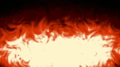 Abstract Burning Fire Flames Loop - Bright Fiery Motion Background 動画素材 346280608