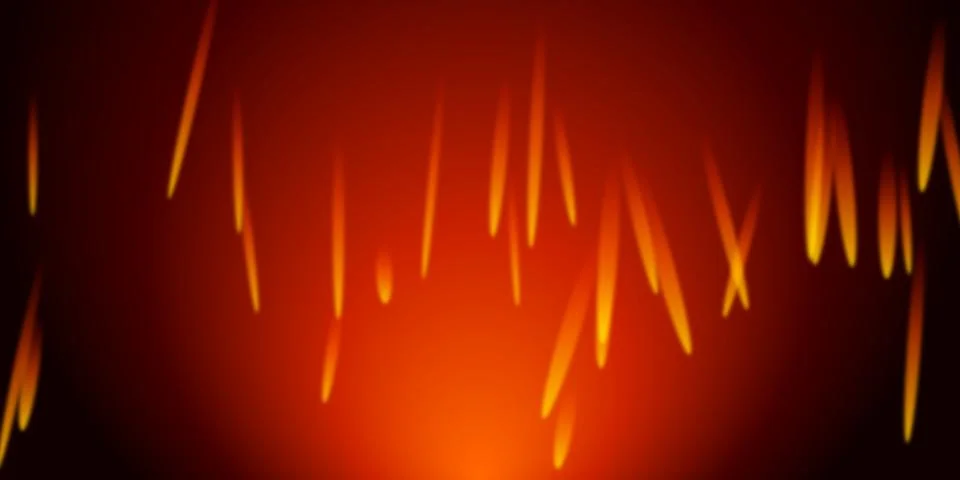 Abstract burning fire sparks falling on dark background Stock Illustration