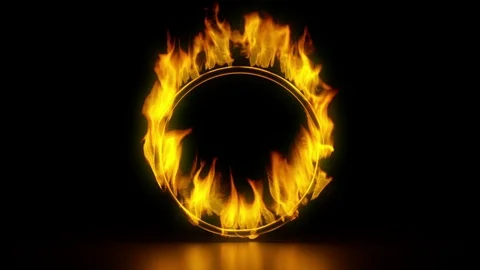 Abstract burning fire video, high definition 3d render, Stock Footage 99346054