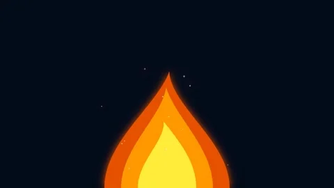 Abstract Burning Flame Animation with Warm Glow in 4K Video stock 341674358
